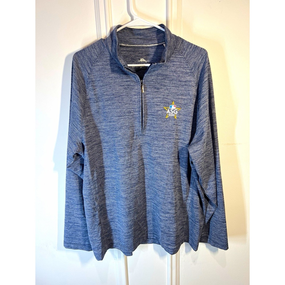 Tommy Bahama MLB 2022 All Star Game ASG Quarter Zip Pullover Men's Large Blue